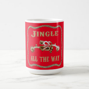Caneca De Café Cowboy Ocidental Spurs Jingle Por Todo O Caminho