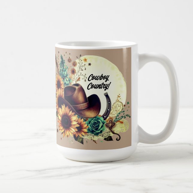 Caneca De Café Cowboy País Russo Western Mug (Direita)