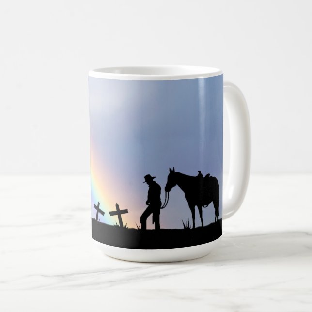 Caneca De Café Cowboy Prayer Café Mug (Frente Esquerda)