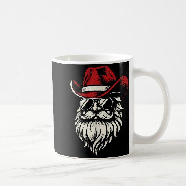 Caneca De Café Cowboy Santa Claus Christmas Vintage  (Direita)