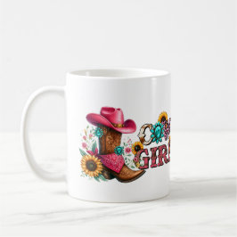 Caneca De Café Cowgirl Boot e Chapéu Personalizado
