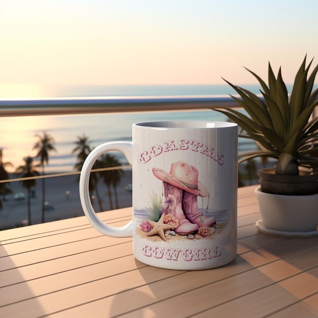 Caneca de Café Cowgirl Costeira (Criador carregado)