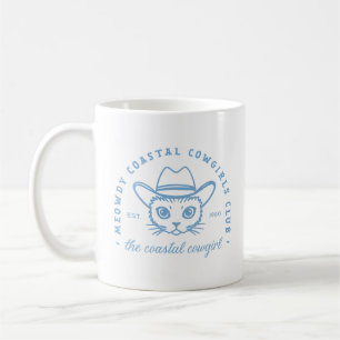 Caneca De Café Cowgirl costeira estética do gato da costa leste a