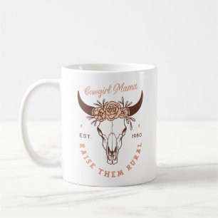Caneca De Café Cowgirl country mama casa fazenda engraçado