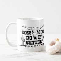 COWGIRL FAÇA MELHOR Crânio de Vaca com arte de chi