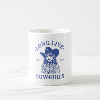 Caneca De Café Cowgirl Mug ao Vivo - Estética do Rodeo Ocidental