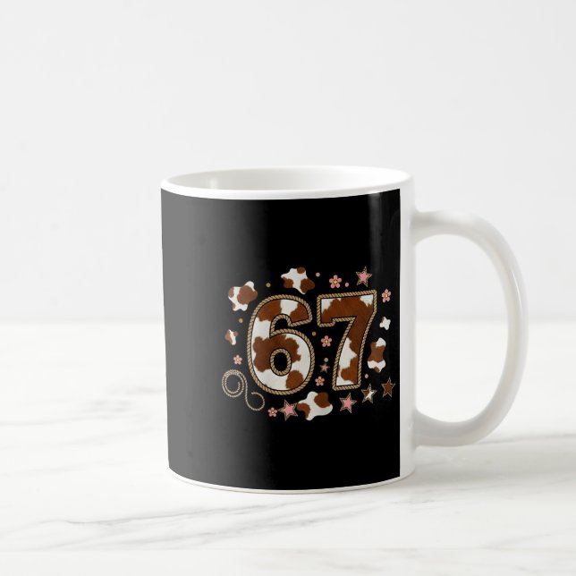 Caneca De Café Cowhide 67 Design  (Direita)