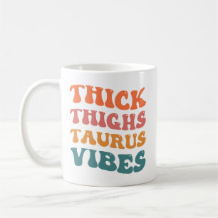 Caneca De Café Coxas grossas Taurus Vibes Taurus Garota Retro