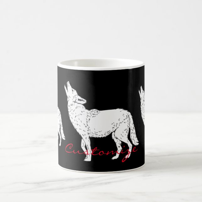 Caneca De Café Coyote Howling Thunder_Cove (Centro)