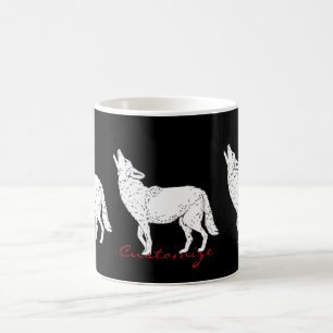Caneca De Café Coyote Howling Thunder_Cove