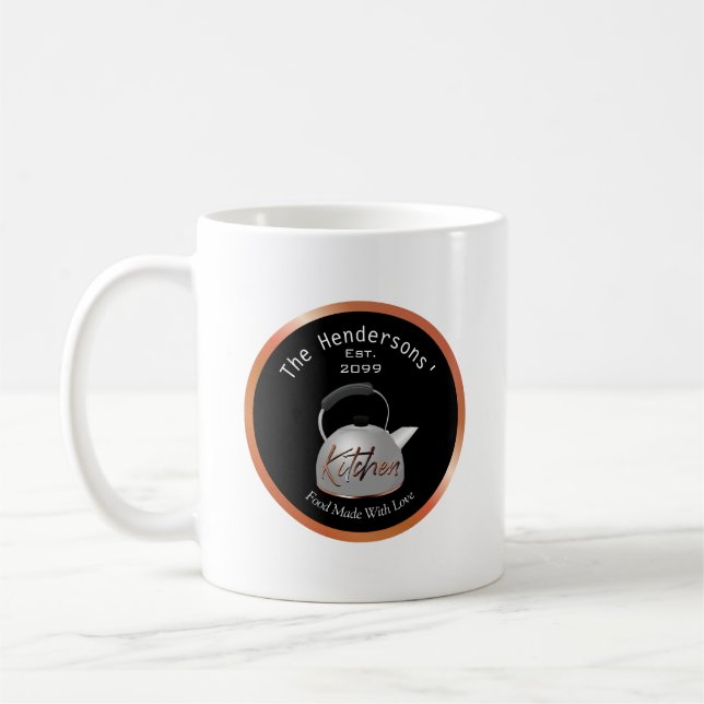 Caneca de Café Cozinha de Cobre Comida Feita Com A (Esquerda)