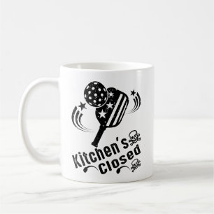 Caneca De Café Cozinha de Pickleball Encantada da Retro Vintage F