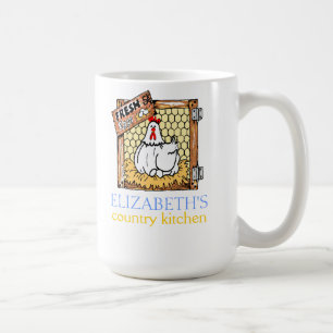 Caneca De Café Cozinha fresca do Ovo-País da galinha