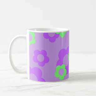 Caneca De Café Cozinha-Primavera de-flor-selvagem roxa Y2K