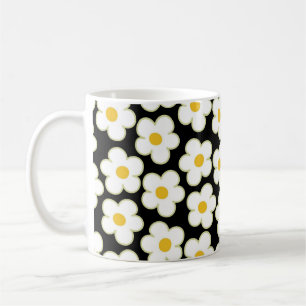 Caneca De Café Cozinha Primavera Negra De Flor Selvagem Y2K