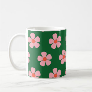 Caneca De Café Cozinha Primavera Verde Y2K de flor selvagem