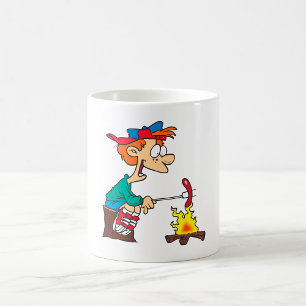 Caneca De Café Cozinhando Em Uma Fogueira