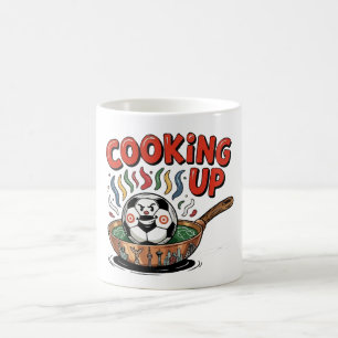 Caneca De Café Cozinhando O Jogo Bola de Futebol Frita Engraçad