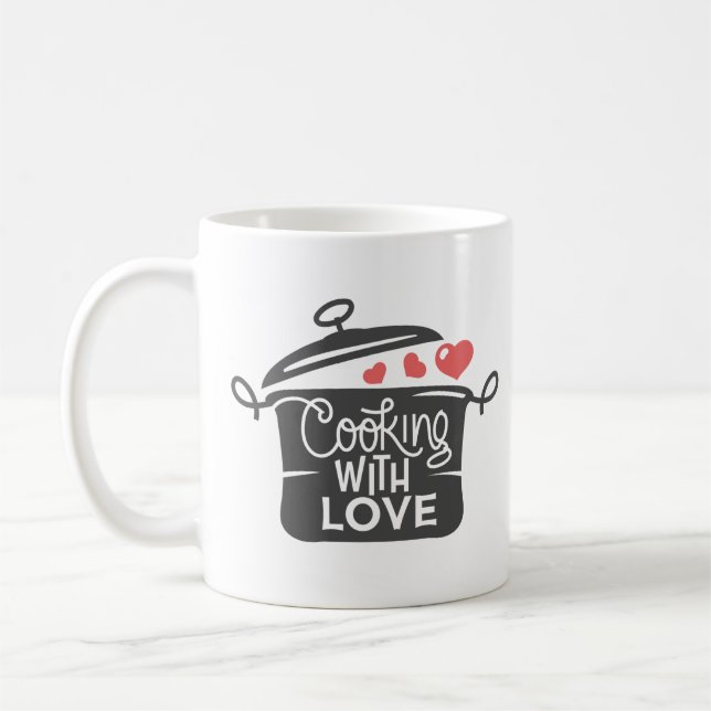 Caneca De Café Cozinhar com amor (Esquerda)