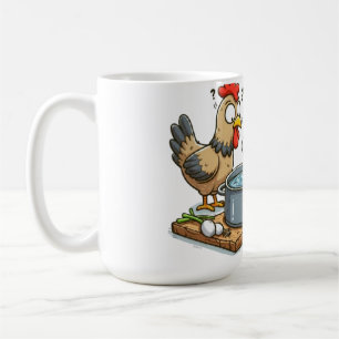 Caneca De Café Cozinhar Engraçado Galinha Apron - Sopa Fazer