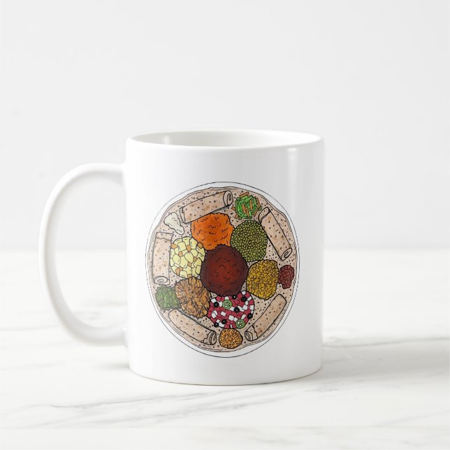 Caneca De Café Cozinhar Etíope - Comida Púltimo Injera Wat Lentil (Esquerda)