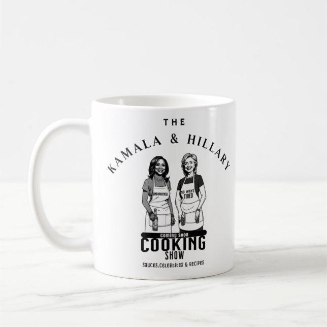 Caneca De Café Cozinhar Kamala e Hillary Show Coffee Mug (Esquerda)