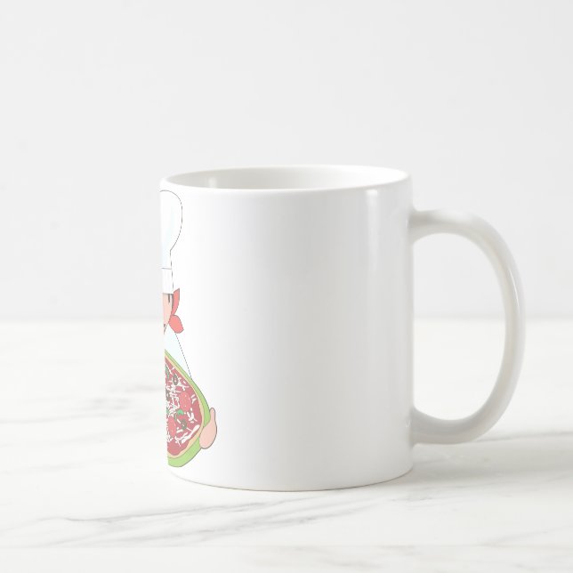 Caneca De Café Cozinheiro chefe e pizza (Direita)