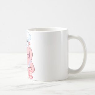 Caneca De Café Cozinheiro chefe feliz do porco que guardara um