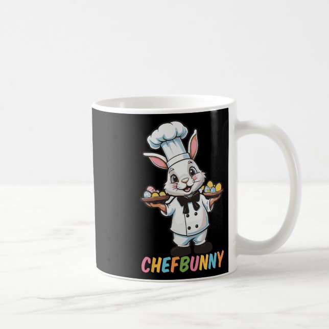 Caneca De Café Cozinheiro Cook Hare Engraçado Dia da Páscoa Homen (Direita)