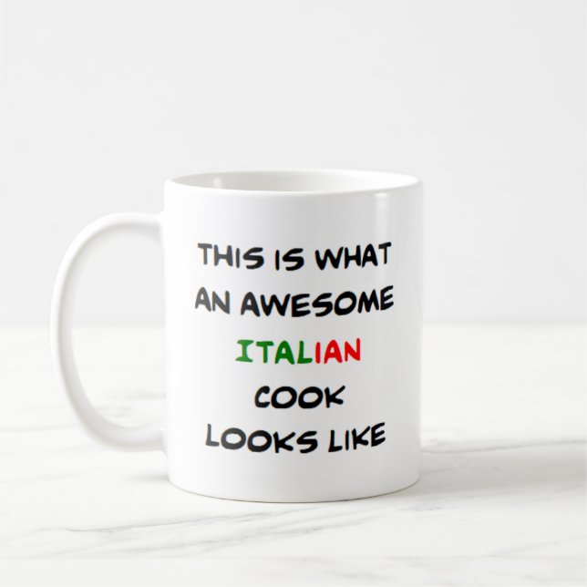 Caneca De Café cozinheiro italiano incrível (Esquerda)