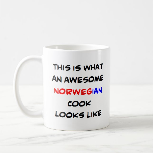 Caneca De Café cozinheiro norueguês incrível (Esquerda)