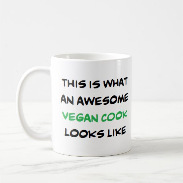 Caneca De Café cozinheiro vegetariano, incrível (Esquerda)