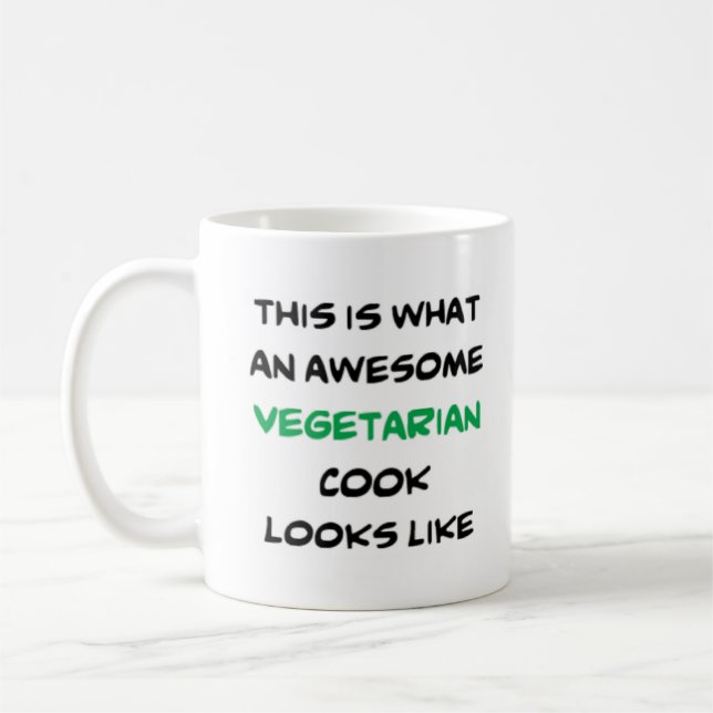 Caneca De Café cozinheiro vegetariano, incrível (Esquerda)