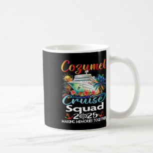 Caneca De Café Cozumel Cruise Squad 2025 Família Amiga Cozumel Cr