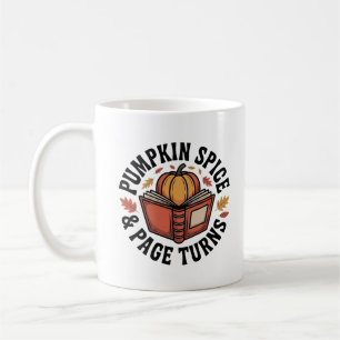 Caneca De Café Cozy Beige Vintage Pumpkin Book