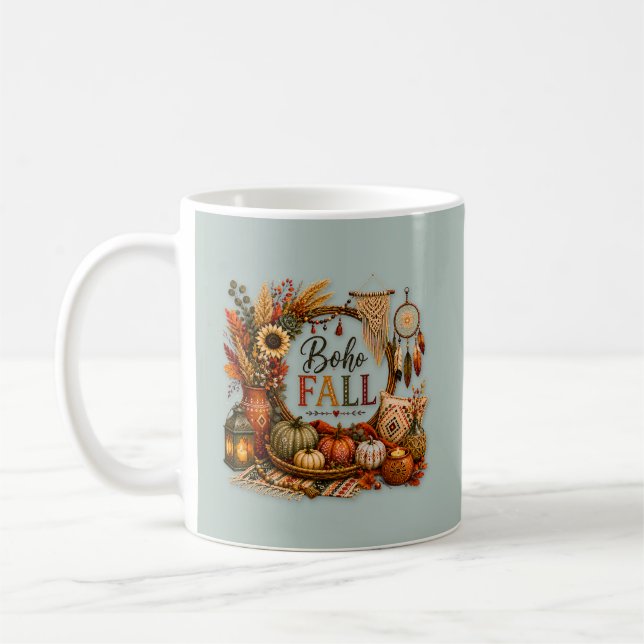 Caneca De Café Cozy Boho Fall / Bohemio Acogedor (Esquerda)