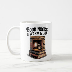 Caneca De Café Cozy Book Nook e Steaming Mug Vintage