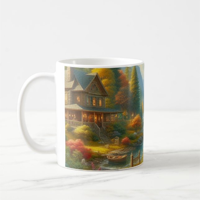 Caneca De Café Cozy Cabin In The Woods (Esquerda)