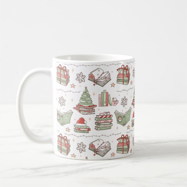 Caneca De Café Cozy Christmas Book Lover  (Esquerda)