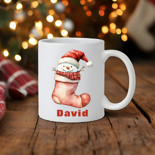 Caneca De Café Cozy Christmas Snowman in Stocks