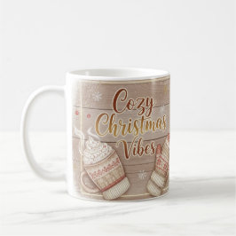 Caneca De Café Cozy Christmas Vibes Mug | Rustic Winter Cabin Coc