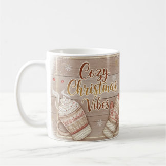 Caneca De Café Cozy Christmas Vibes Mug | Rustic Winter Cabin Coc