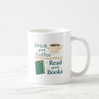 Caneca De Café Cozy Coffee & Book Lover Vintage Quote Design