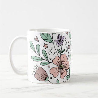 Caneca De Café Cozy Cottagecore Floral Mug Gift