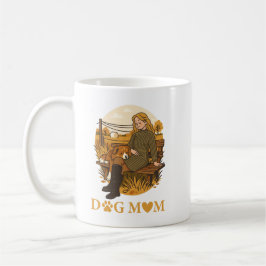 Caneca De Café Cozy Dog Mom Bonding Moment With Her Companion
