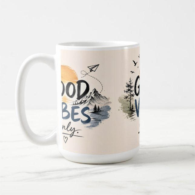 Caneca de Café Cozy Good Vibes Only (Esquerda)