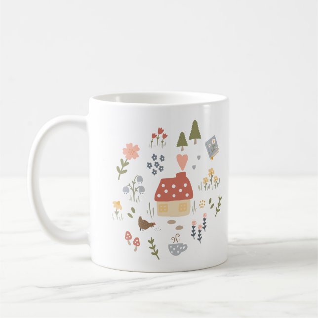 Caneca De Café Cozy Home Hygge Country Kitchen Lover (Esquerda)