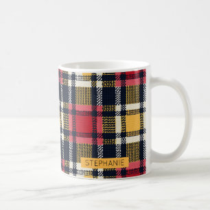 Caneca De Café Cozy Knit Patchwork - Vintage Boho Autumn Style 3