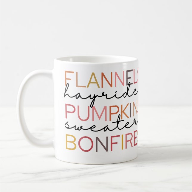 Caneca De Café Cozy Pumpkin Patch Gráfico T-shirt (Esquerda)