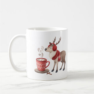 Caneca De Café Cozy Reindeer Hot Cocoa Mug